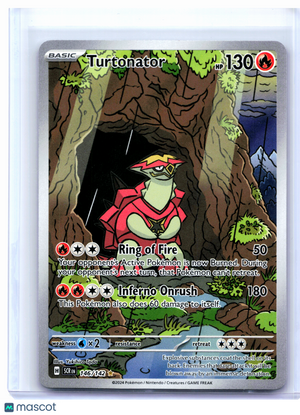 2024 Pokemon—Turtonator #146/142 Stellar Crown—Illustration Rare Holo