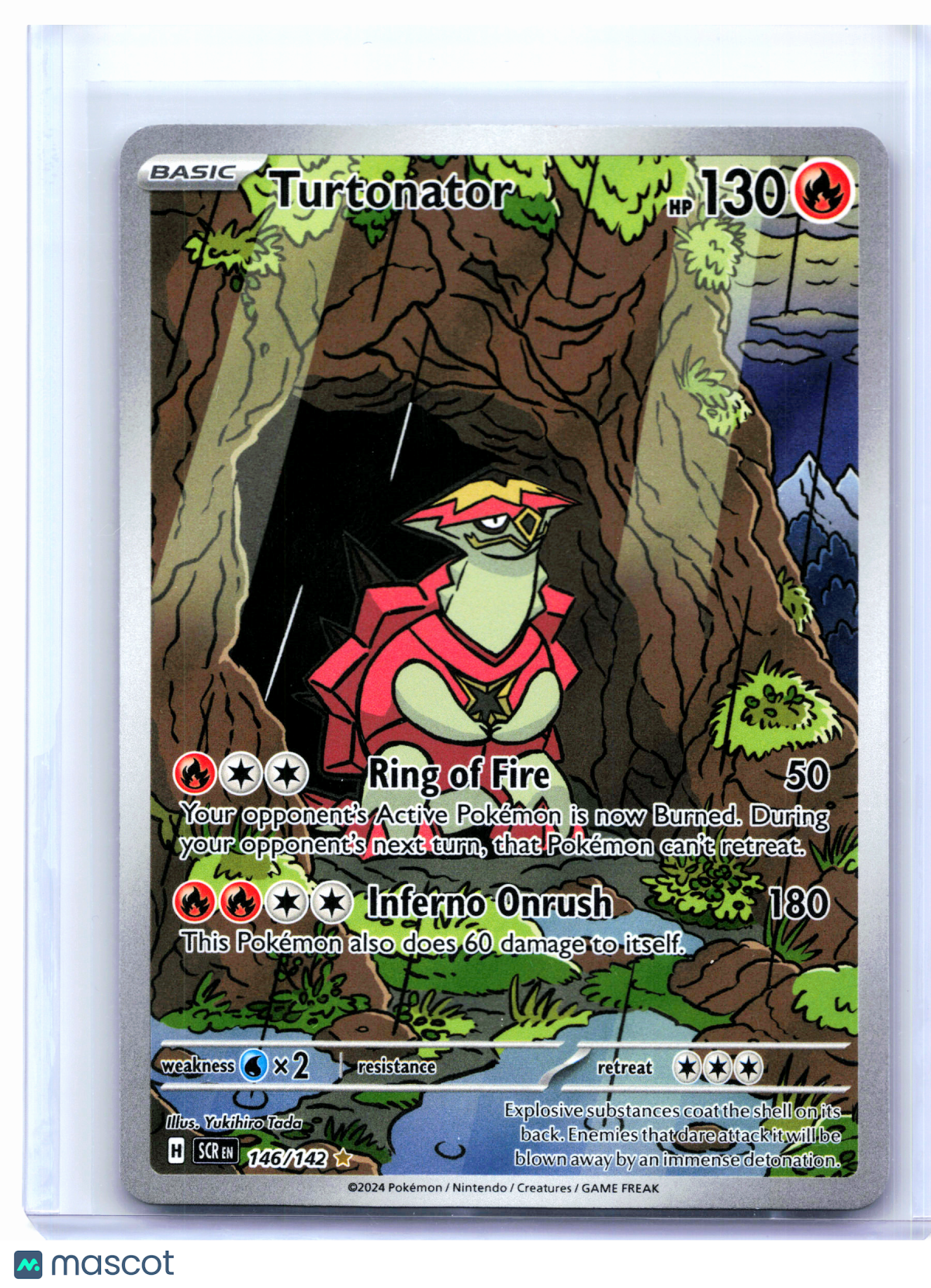 2024 Pokemon—Turtonator #146/142 Stellar Crown—Illustration Rare Holo