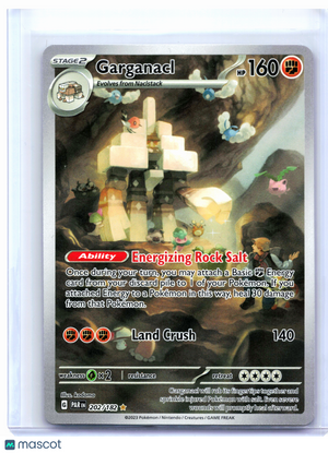 2023 Pokemon—Garganacl #202/182 Paradox Rift—Illustration Rare Holo