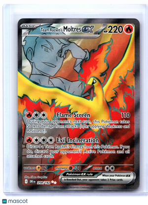 2025 Pokemon—Team Rocket's Moltres ex #208/182 Destined Rivals—Ultra Rare Holo