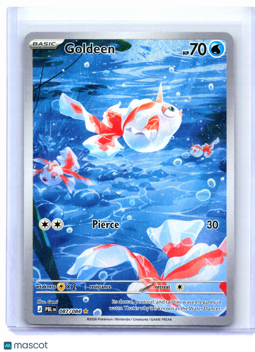 2026 Pokemon—Goldeen #087/084 Pitch Black—Illustration Rare Holo