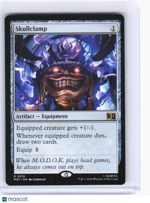2026 Magic: The Gathering—Skullclamp #0210 Marvel Super Heroes—Rare Non-foil