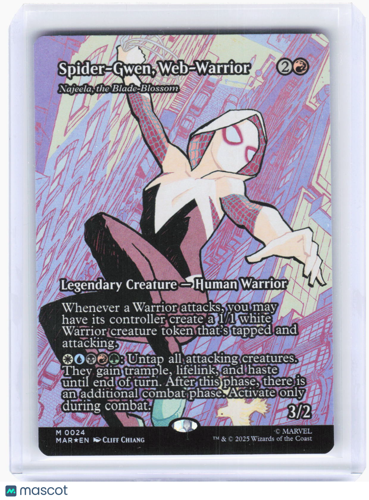2025 Magic: The Gathering—Spider-Gwen, Web-Warrior #0024 MAR—Mythic Foil