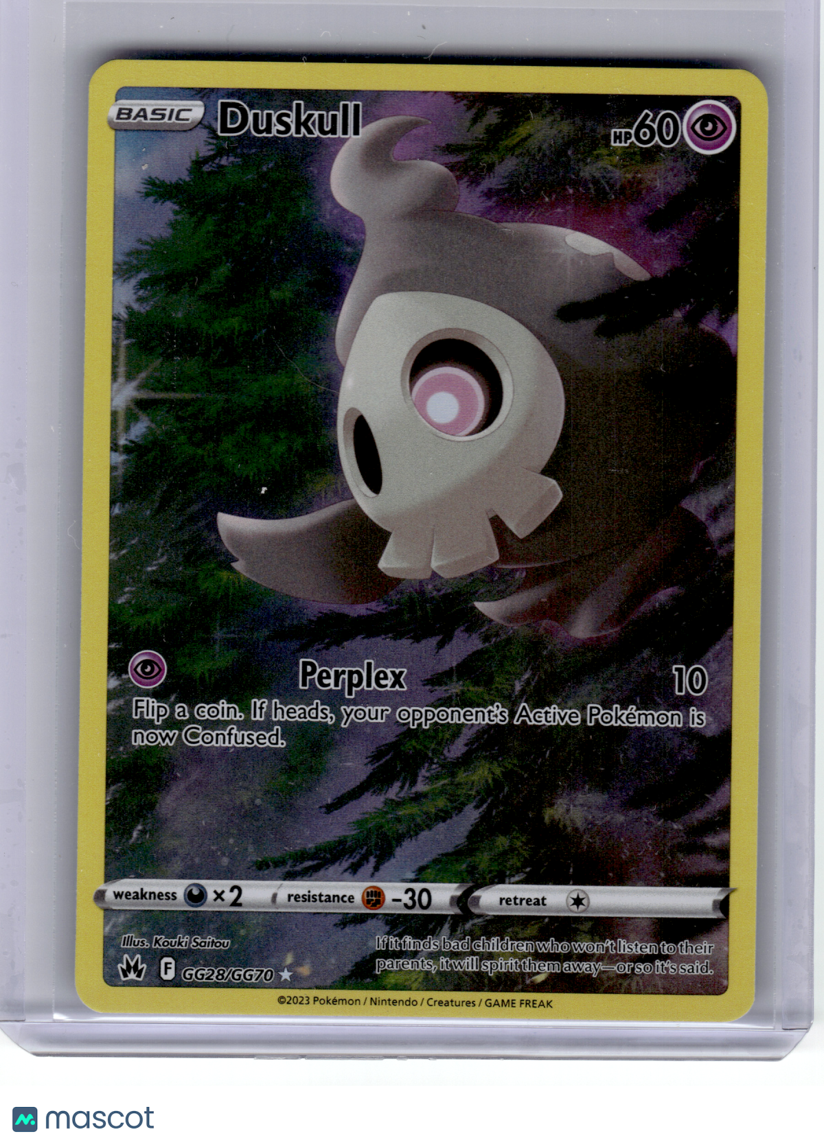 2023 Pokemon—Duskull #GG28 Crown Zenith: Galarian Gallery—Rare Holo