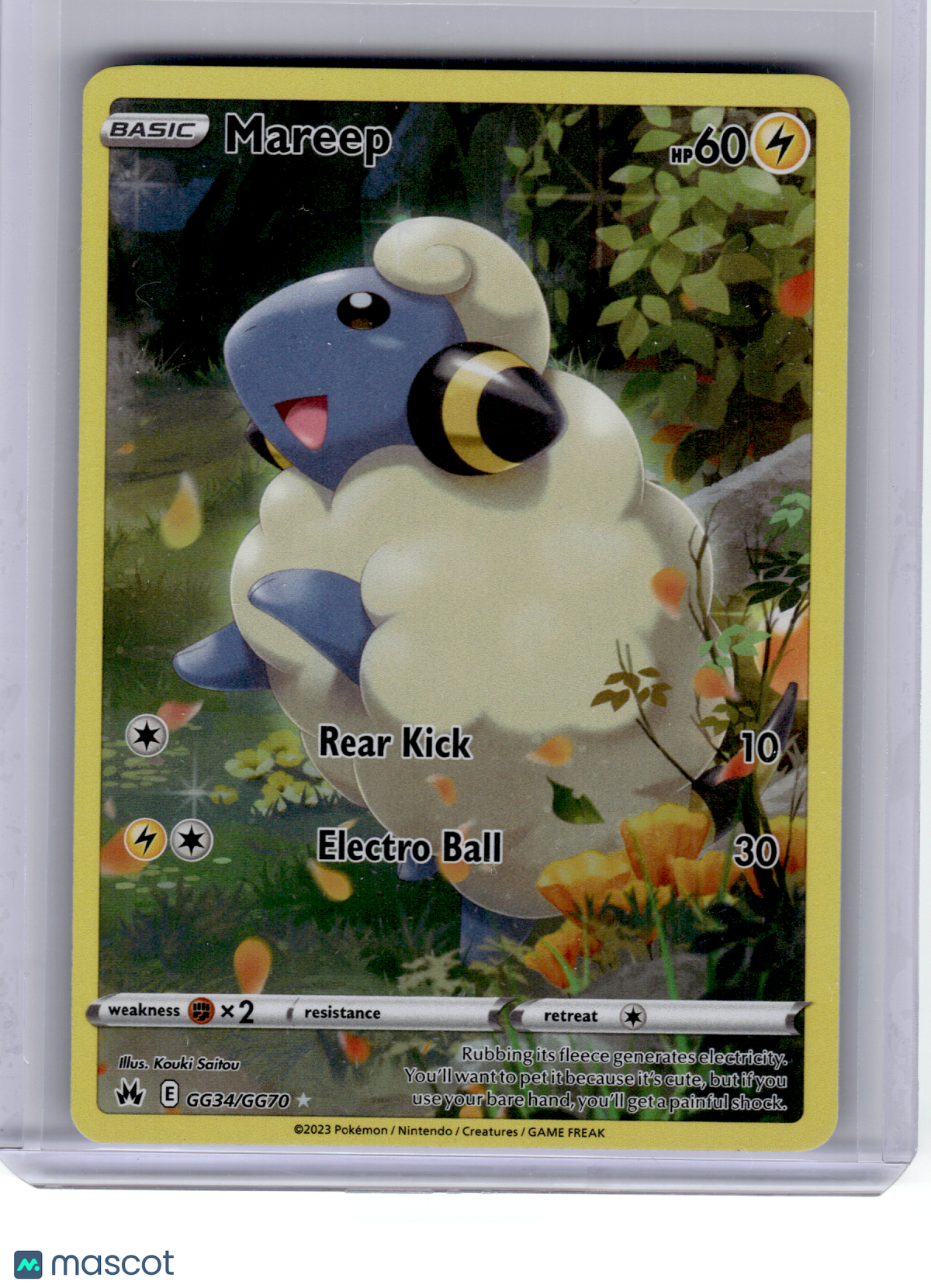 2023 Pokemon—Mareep #GG34 Crown Zenith: Galarian Gallery—Rare Holo [LP]