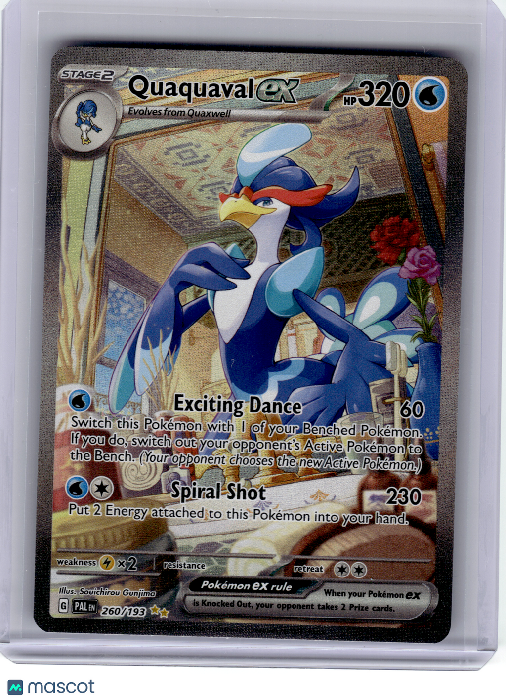 2023 Pokemon—Quaquaval EX #260 Paldea Evolved—Special Illustration Rare Holo