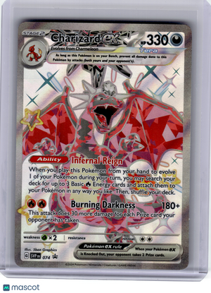 2024 Pokemon—Charizard EX #074 Scarlet & Violet—Black Star Promo Holo