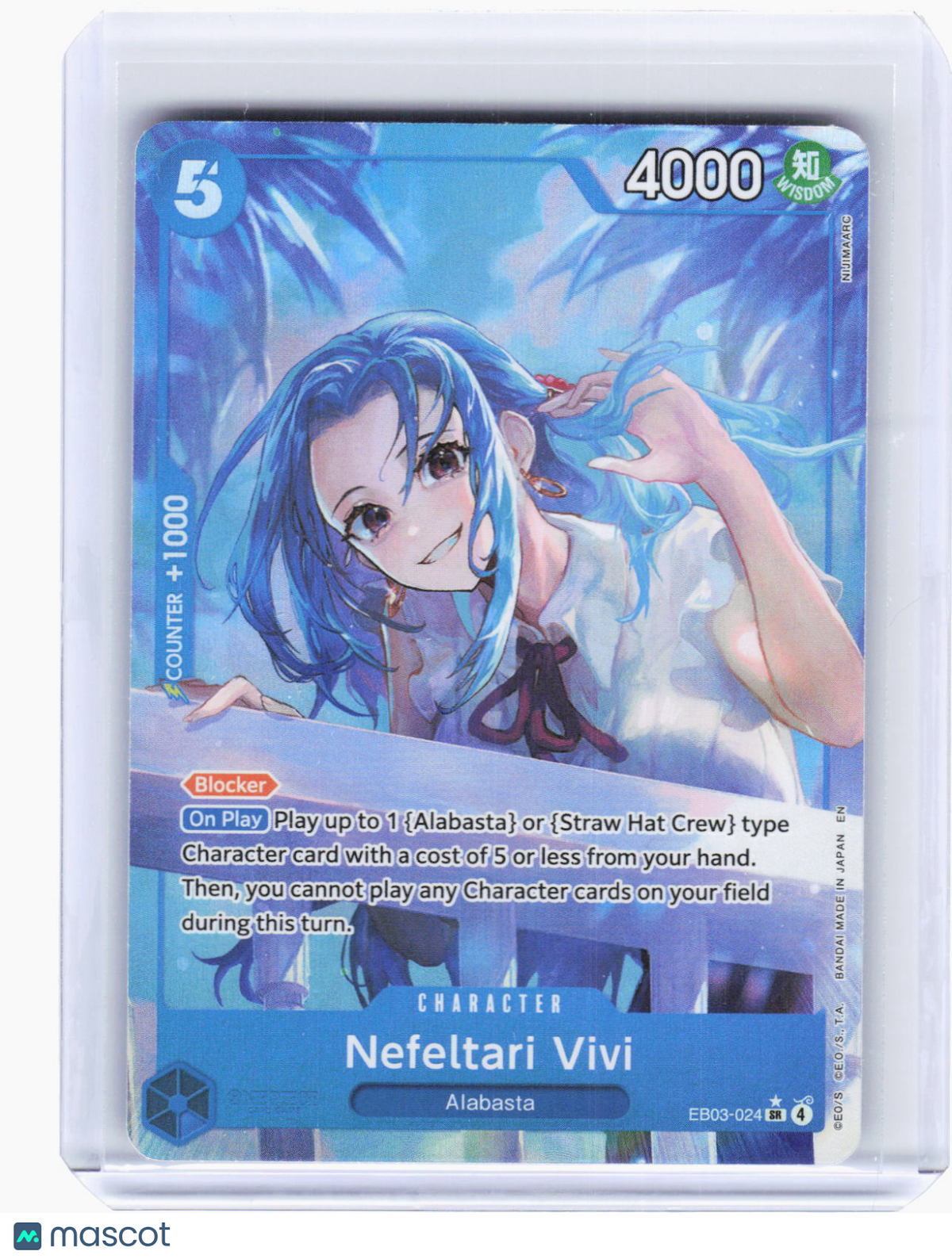 2024 One Piece Card Game—Nefeltari Vivi (Alternate Art) #EB03-024 EB04—SR Foil