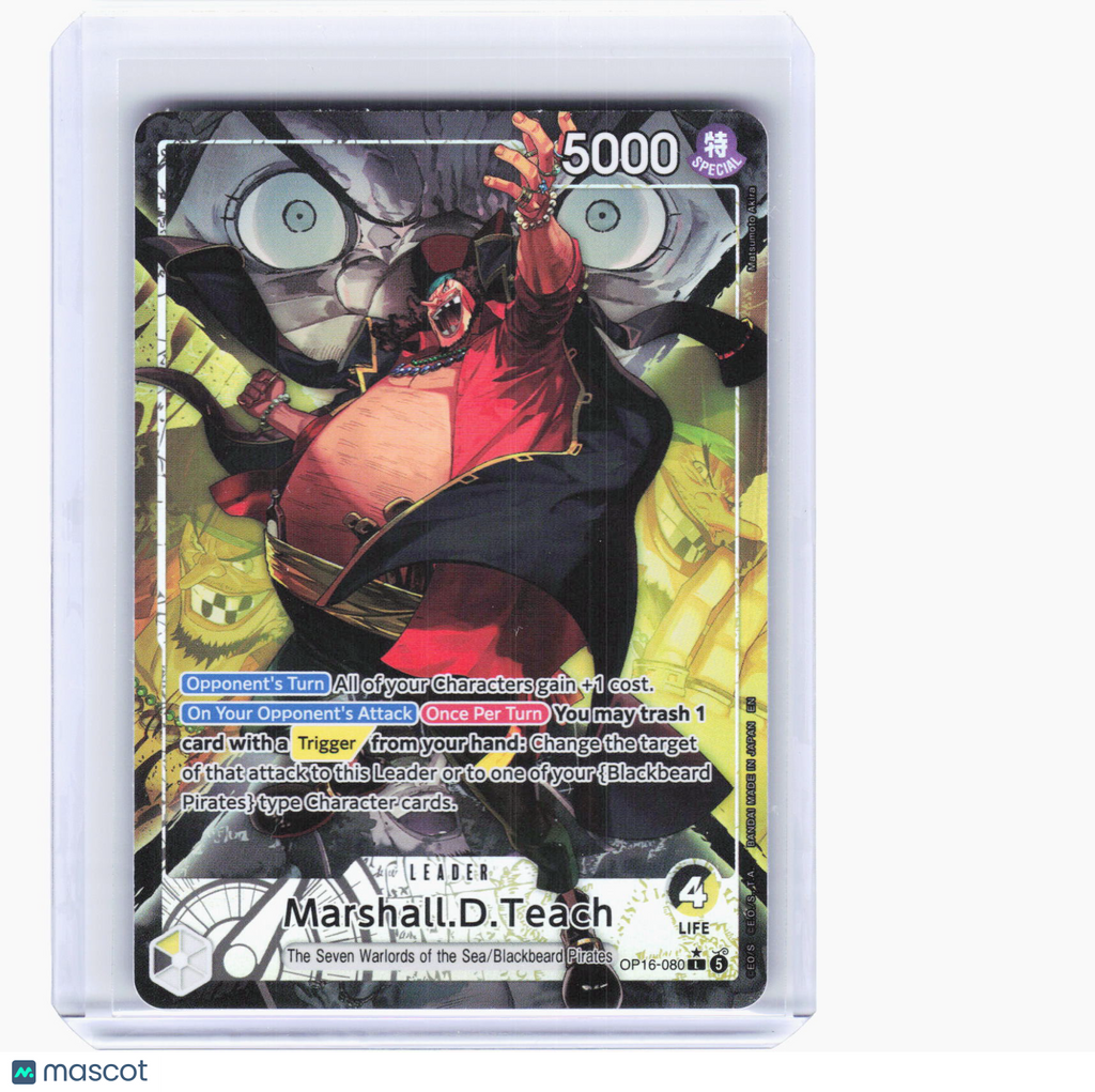 2026 One Piece Card Game—Marshall.D.Teach (Alt Art) #OP16-080 — Leader Foil