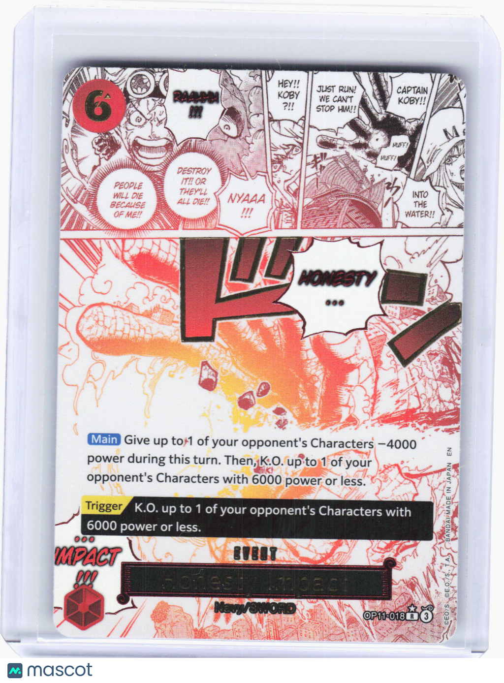 2024 One Piece Card Game—Honesty Impact (Alt Art) #OP11-018 —R Foil
