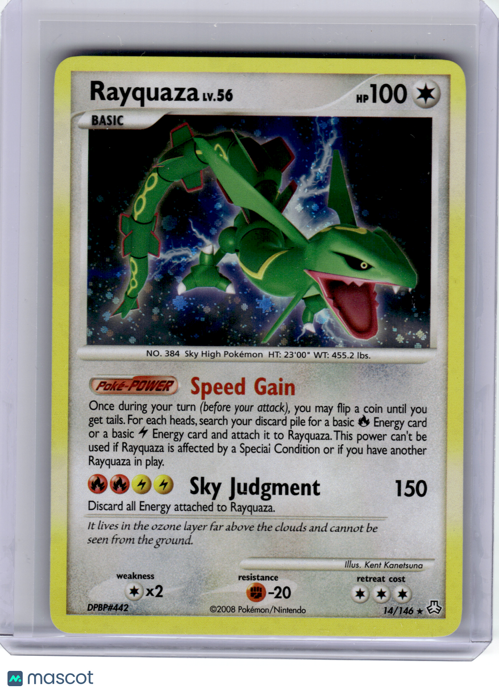 2008 Pokemon—Rayquaza #14 Legends Awakened—Rare Holo