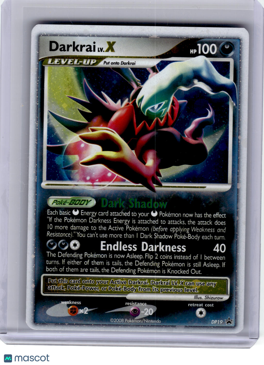 2008 Pokemon—Darkrai LV.X #DP19 Diamond & Pearl—Black Star Promo [LightlyPlayed]