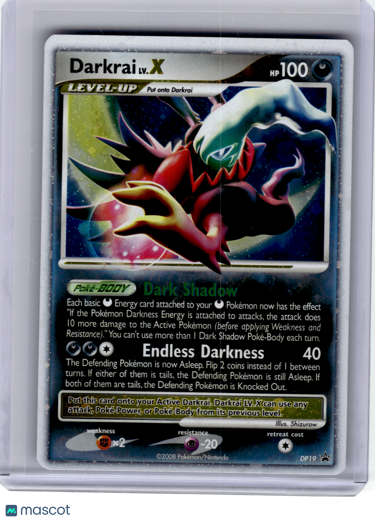 2008 Pokemon—Darkrai LV.X #DP19 Diamond & Pearl—Black Star Promo [LightlyPlayed]