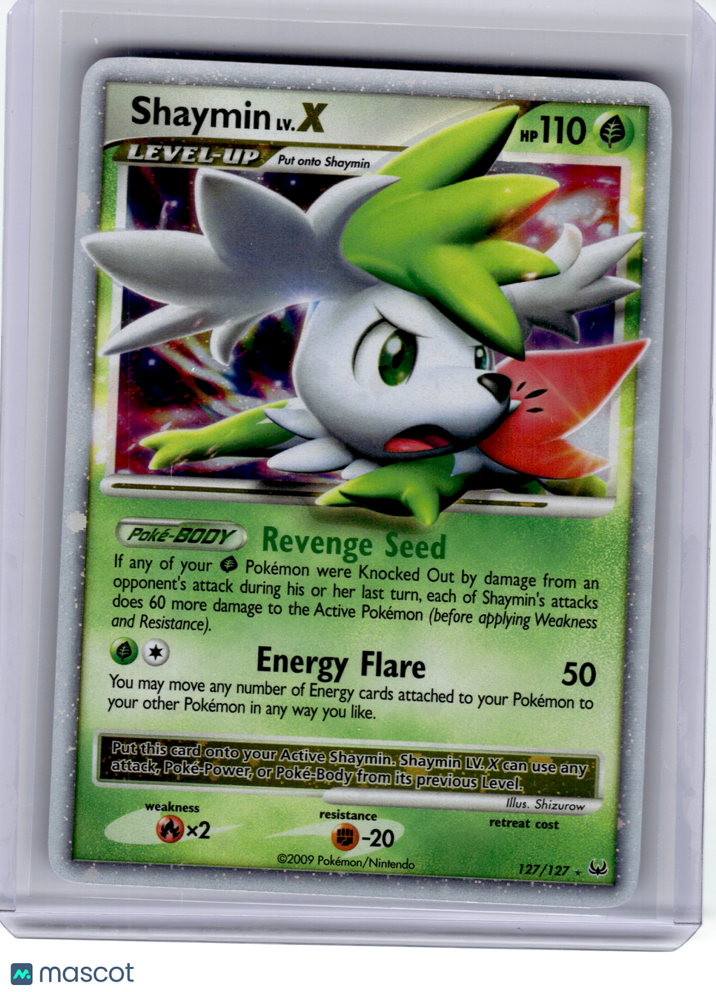 2009 Pokemon—Shaymin LV.X #127 Platinum—Rare Holo [Lightly Played]