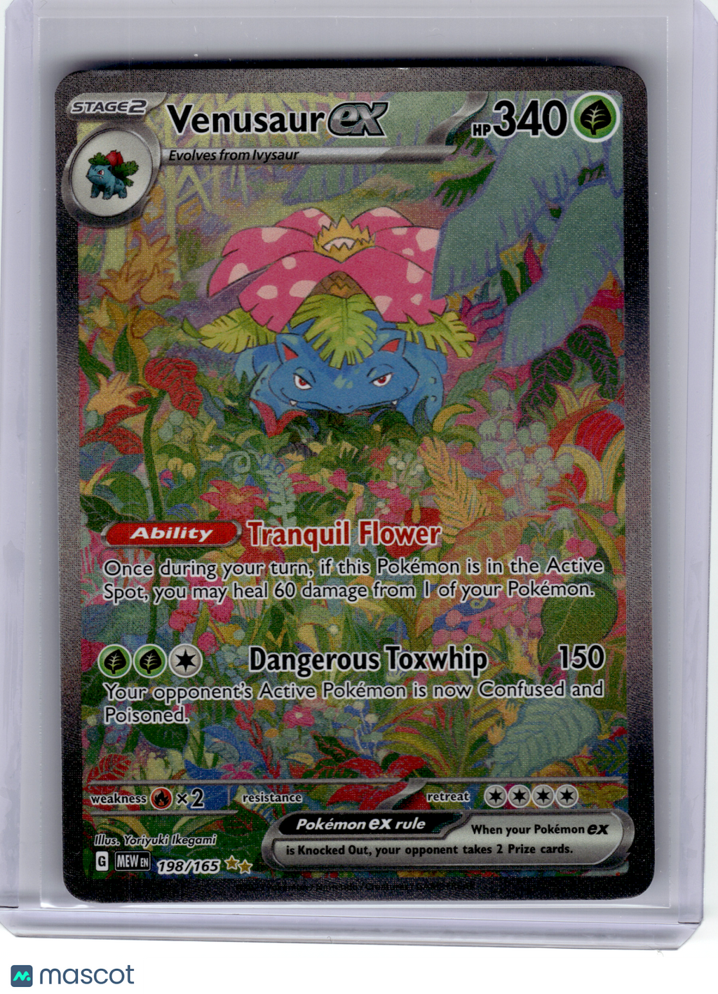 2023 Pokemon—Venusaur EX #198 Scarlet & Violet 151—Special Illustration Rare