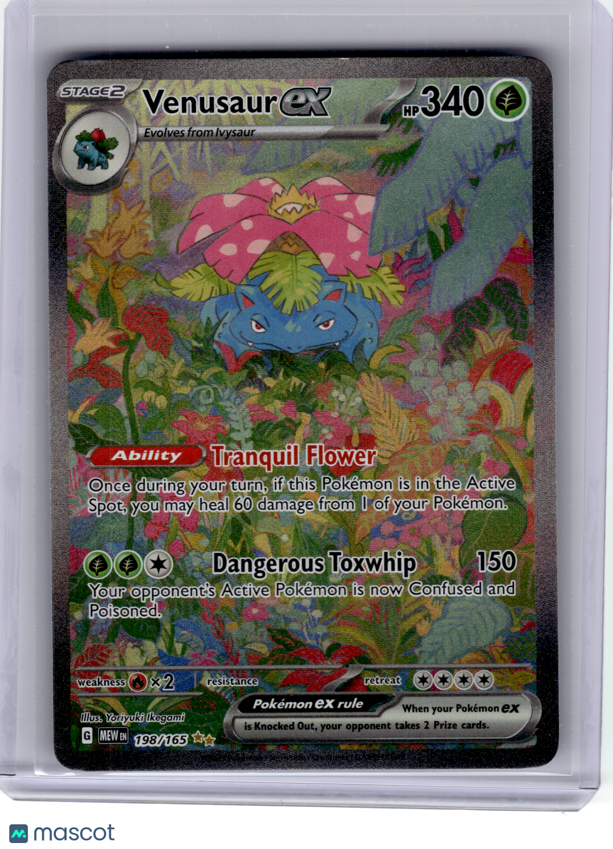 2023 Pokemon—Venusaur EX #198 Scarlet & Violet 151—Special Illustration Rare