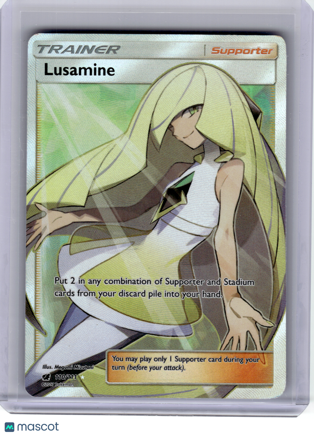 2017 Pokemon—Lusamine #110 Crimson Invasion—Ultra Rare Holo [Lightly Played]