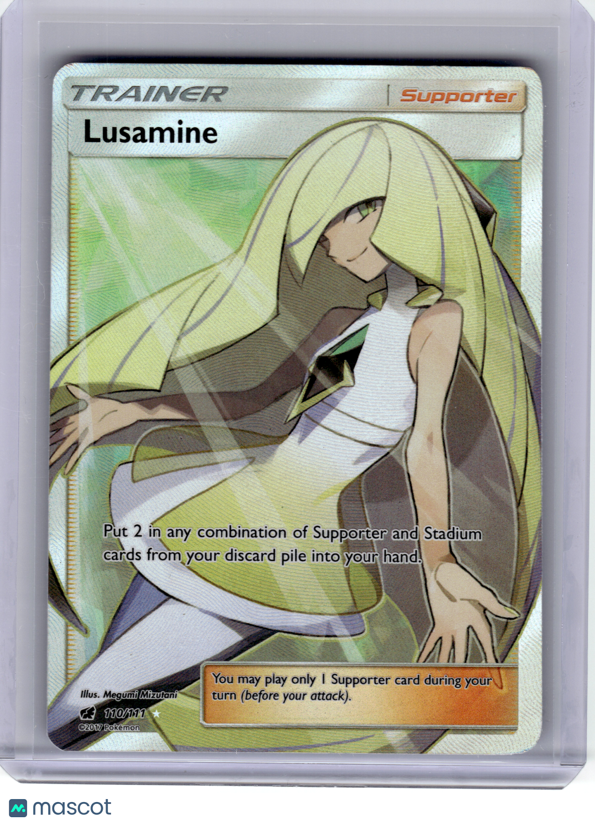 2017 Pokemon—Lusamine #110 Crimson Invasion—Ultra Rare Holo [Lightly Played]
