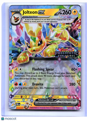 2025 Pokemon—Jolteon ex (Prismatic Evolutions Stamp) #030/131—Promo [Sealed]