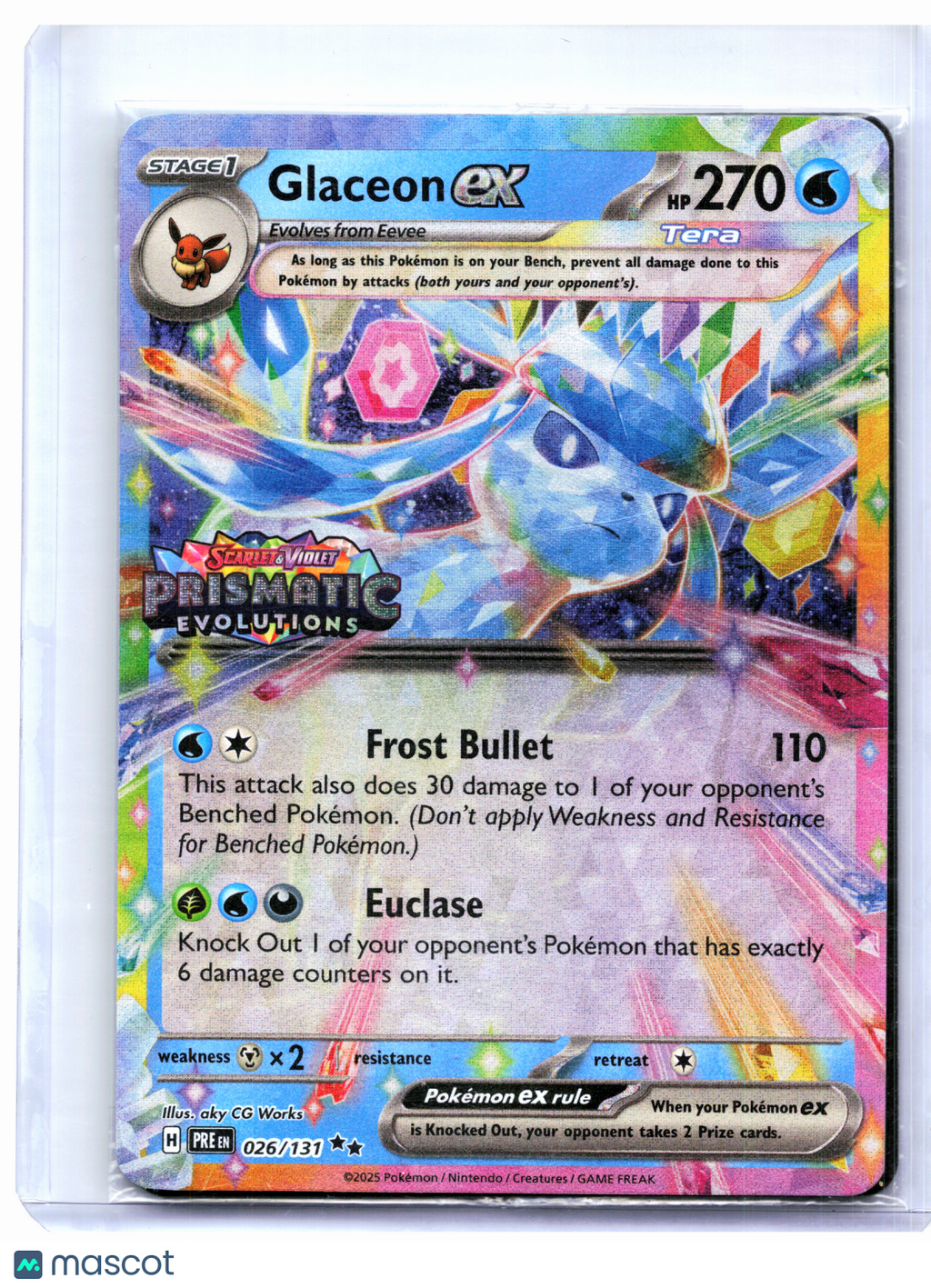 2025 Pokemon—Glaceon ex (Prismatic Evolutions Stamp) #026/131—Promo [Sealed]