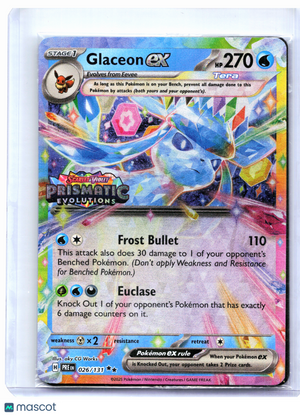 2025 Pokemon—Glaceon ex (Prismatic Evolutions Stamp) #026/131—Promo [Sealed]
