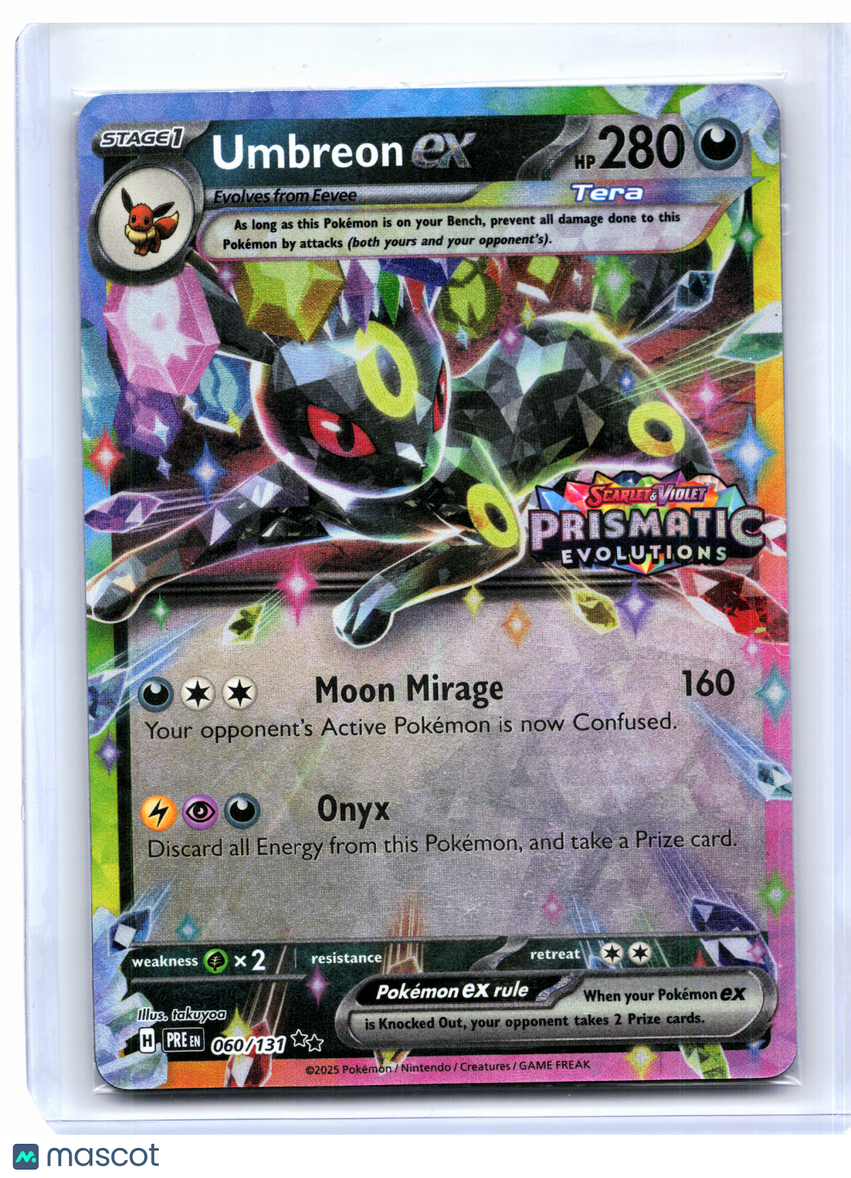 2025 Pokemon—Umbreon ex (Prismatic Evolutions Stamp) #060/131—Promo [Sealed]