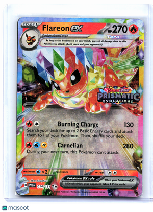 2025 Pokemon—Flareon ex (Prismatic Evolutions Stamp) #014/131—Promo [Sealed]