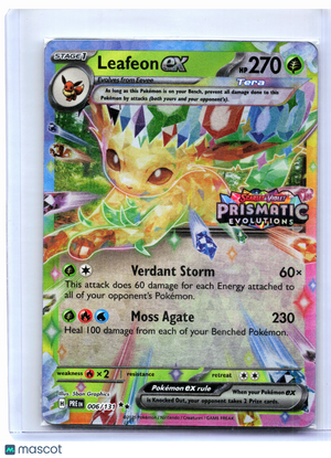 2025 Pokemon—Leafeon ex (Prismatic Evolutions Stamp) #006/131—Promo [Sealed]