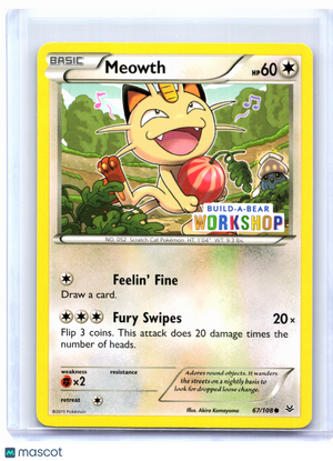 2015 Pokemon—Meowth (Build-A-Bear Workshop) #67/108 MCAP—Promo Nonholo [LP]