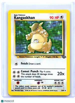 1999 Pokemon—Kangaskhan #5/64 Jungle—Holo Rare [Damaged]