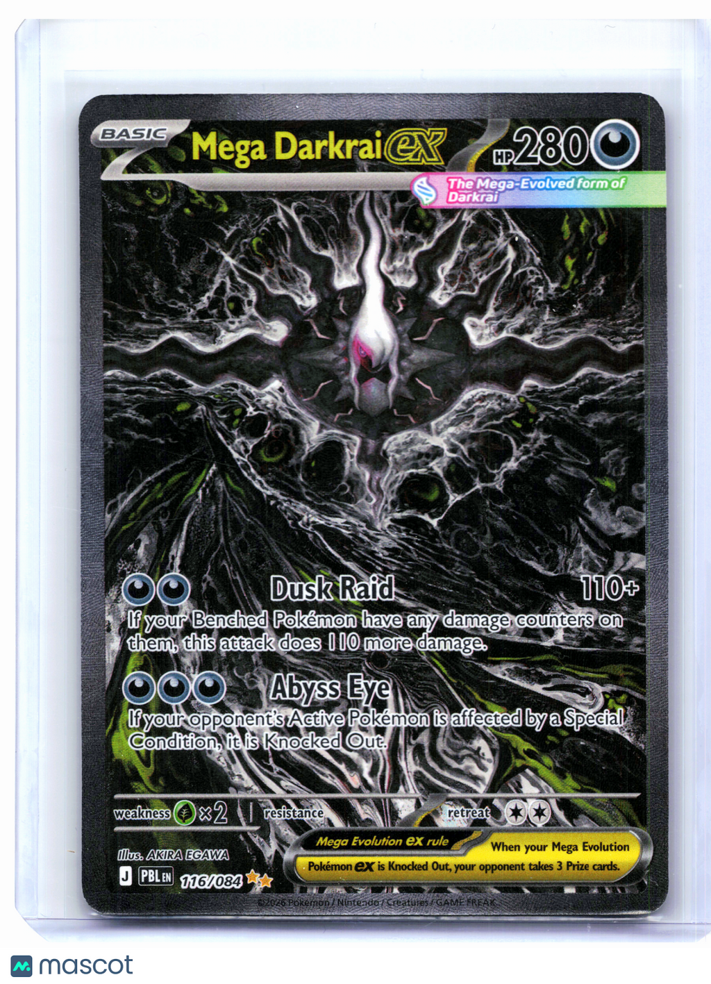 2026 Pokemon—Mega Darkrai ex #116/084 Pitch Black—Special Illustration Rare Holo