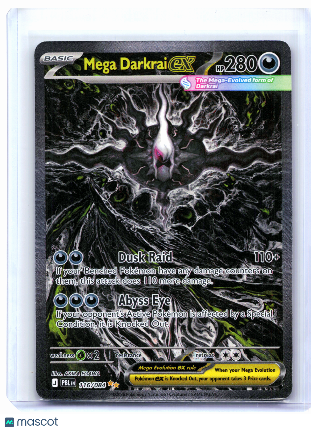 2026 Pokemon—Mega Darkrai ex #116/084 Pitch Black—Special Illustration Rare Holo