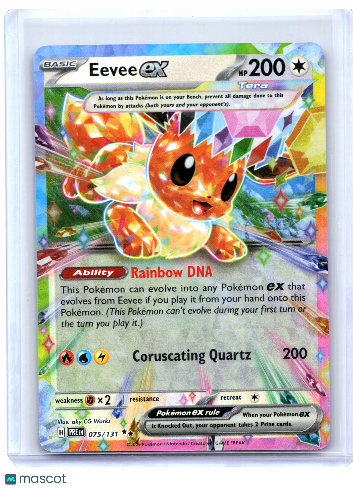 2025 Pokemon—Eevee ex #075/131 Prismatic Evolutions—Double Rare Holo