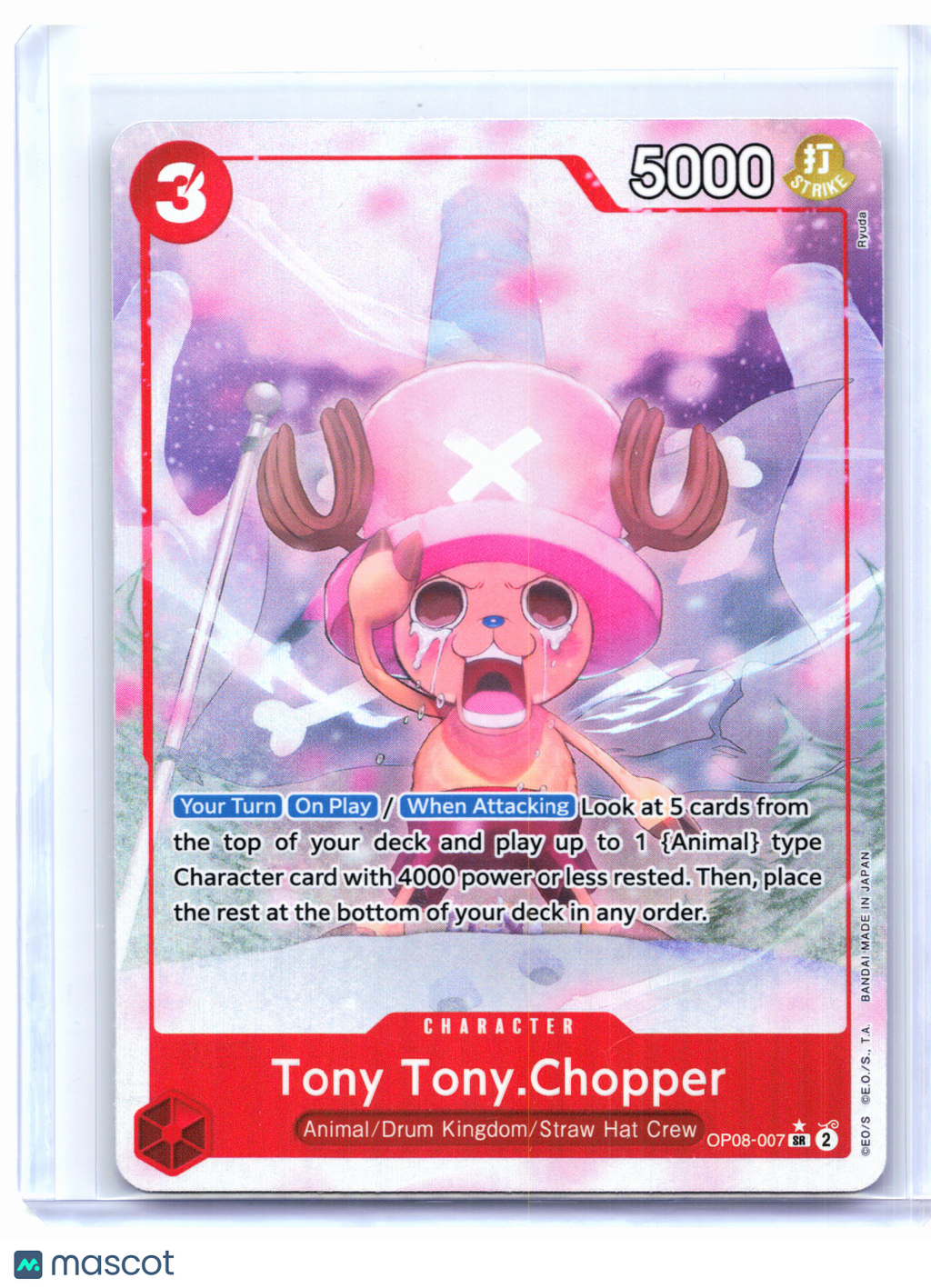 2024 One Piece—Tony Tony.Chopper (Alt Art) #OP08-007 Two Legends—Super Rare Foil
