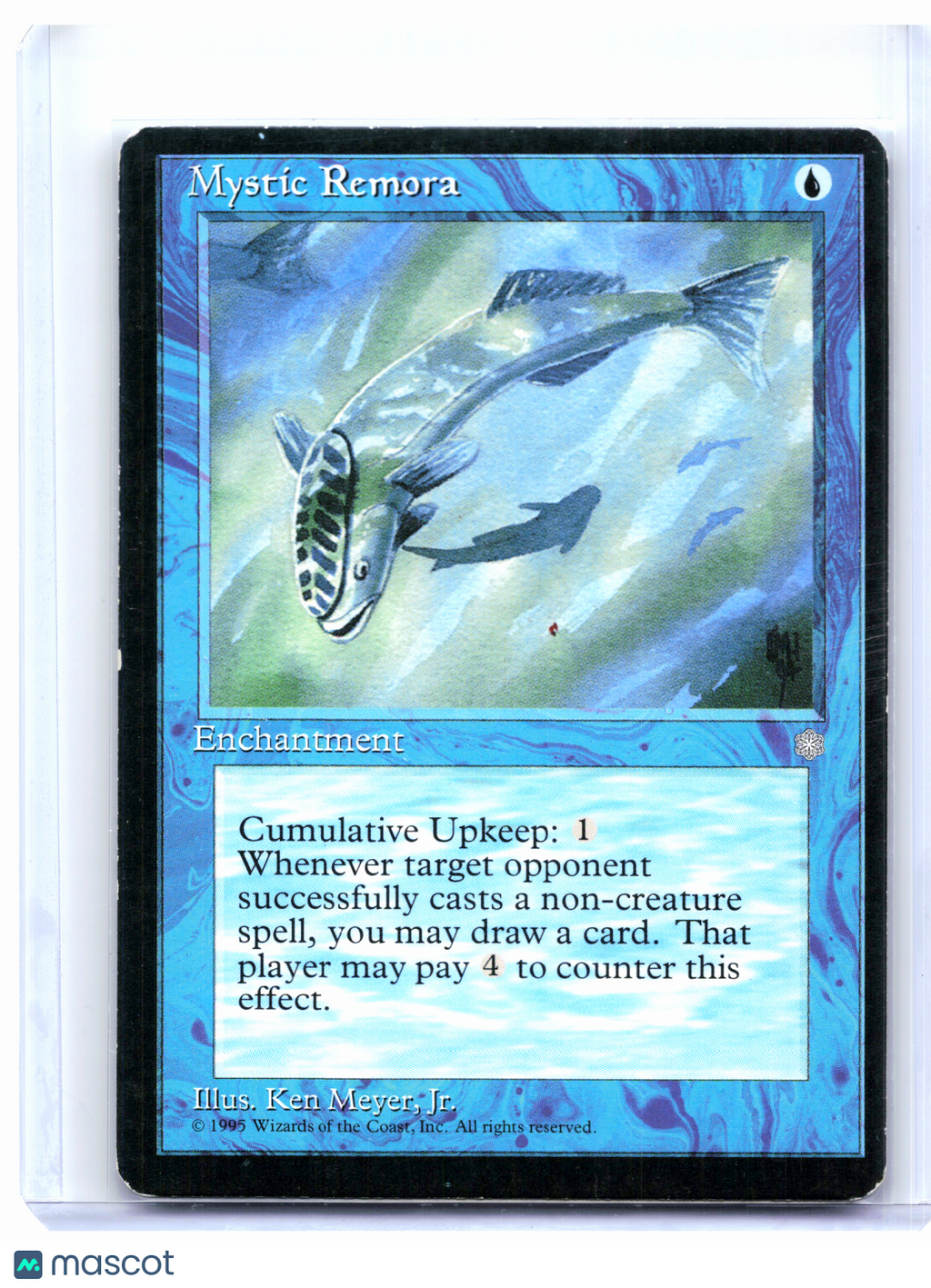 1995 Magic: The Gathering—Mystic Remora #87 Ice Age—Common Nonfoil [MP]