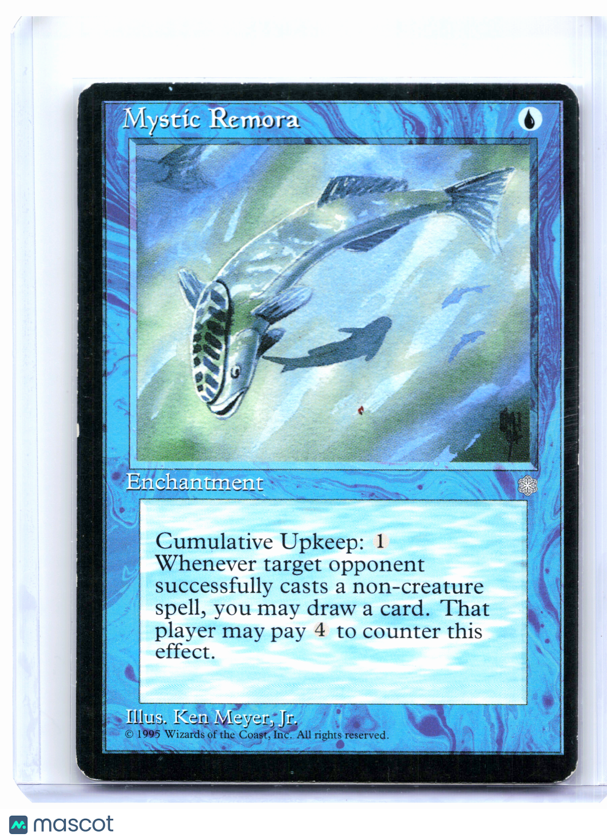 1995 Magic: The Gathering—Mystic Remora #87 Ice Age—Common Nonfoil [MP]
