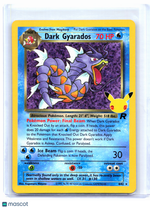 2021 Pokemon—Dark Gyarados #8/82 Celebrations: Classic Collection—CC Holo