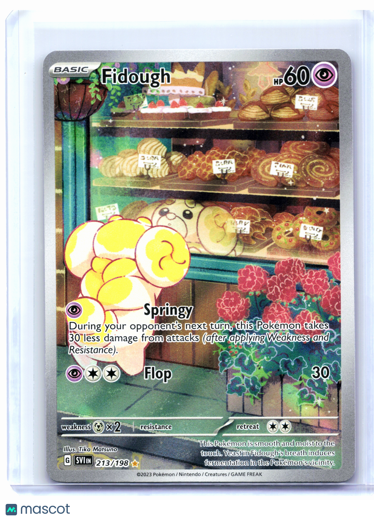 2023 Pokemon—Fidough #213/198 Scarlet & Violet Base Set—Illustration Rare Holo