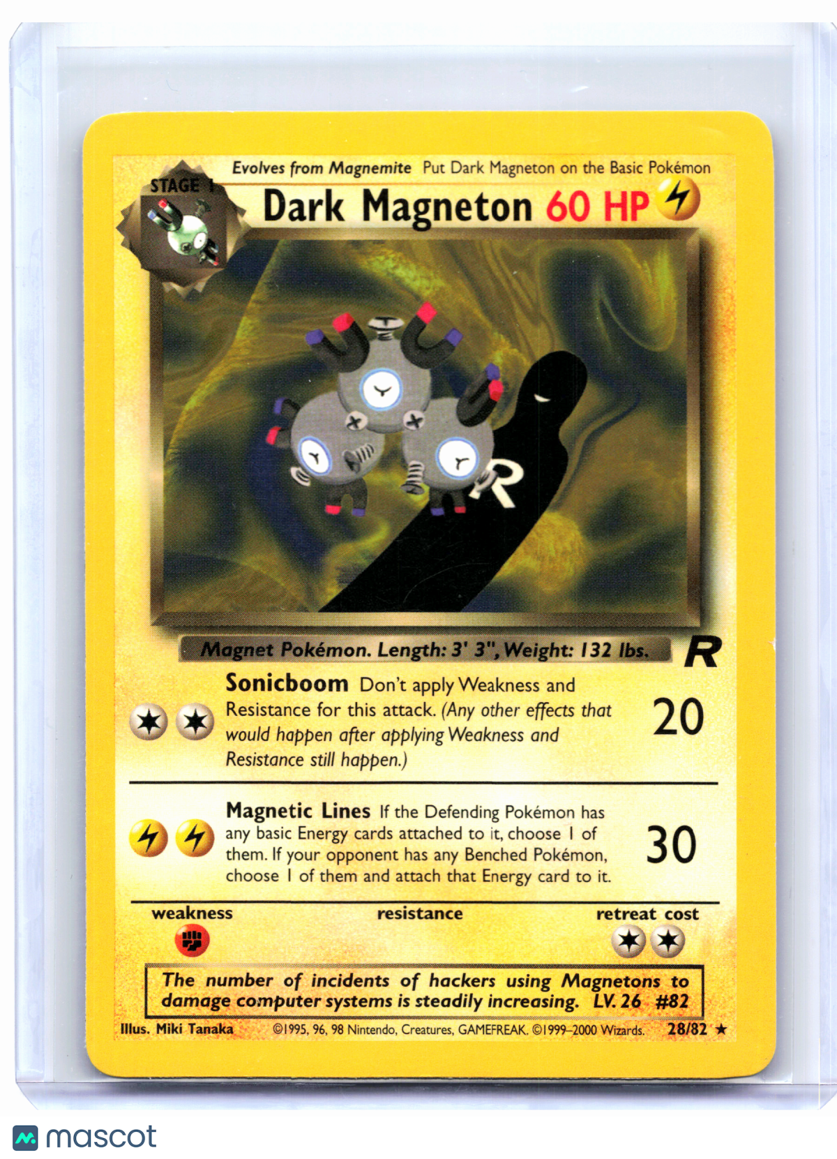 2000 Pokemon—Dark Magneton #28/82 Team Rocket—Rare Nonholo [Lightly Played]