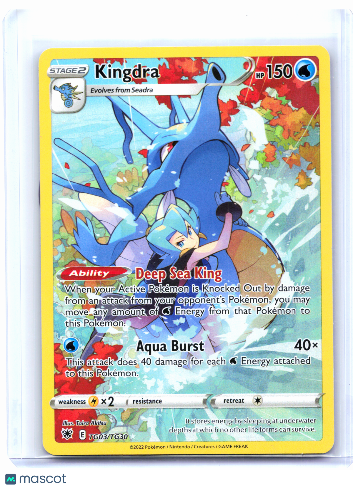 2022 Pokemon—Kingdra #TG03/TG30 Astral Radiance Trainer Gallery—UR Holo [MP]