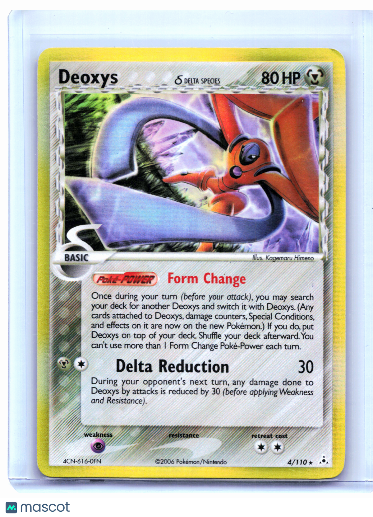 2006 Pokemon—Deoxys (Delta Species) (Defense Forme) #4/110 HP—Holo Rare [HP]