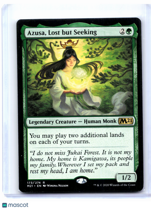 2020 Magic: TG—Azusa, Lost but Seeking #173 Core Set 2021—Rare Nonfoil