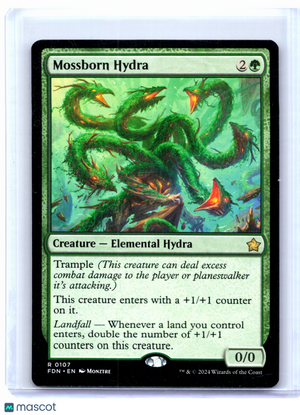 2024 Magic: The Gathering—Mossborn Hydra #0107 Foundations—Rare Nonfoil