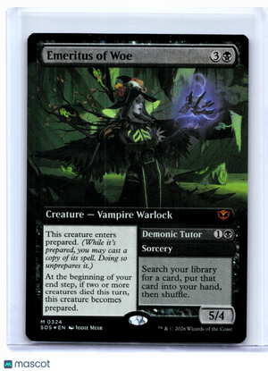 2026 Magic: TG—Emeritus of Woe (Extended Art) #0234 SOS—Mythic Foil