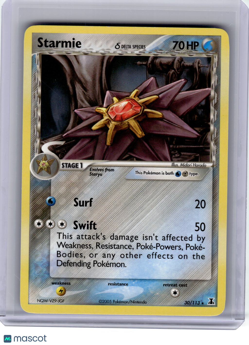 2005 Pokemon—Starmie #30 EX Delta Species—Rare Non-Holo [Lightly Played]
