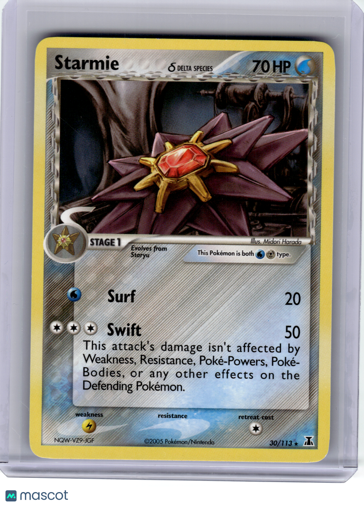 2005 Pokemon—Starmie #30 EX Delta Species—Rare Non-Holo [Lightly Played]