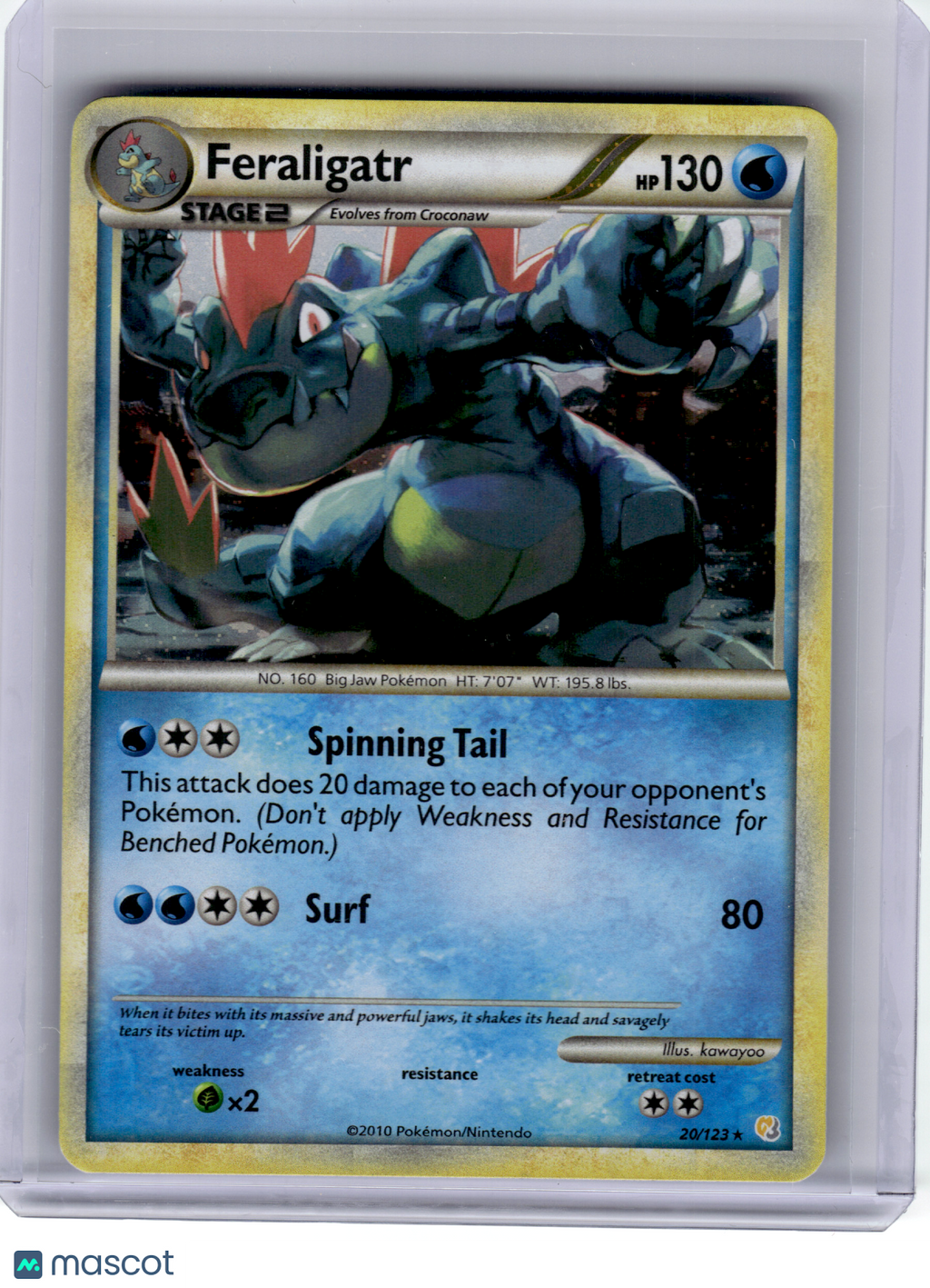 2010 Pokemon—Feraligatr #20 HeartGold & SoulSilver—Rare Holo [Lightly Played]