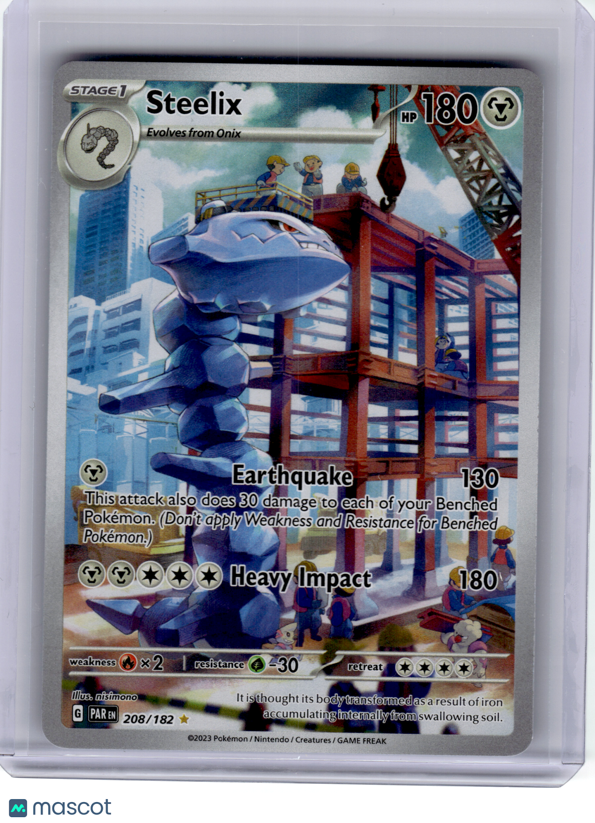 2023 Pokemon—Steelix #208 Paradox Rift—Illustration Rare Holo [Lightly Played]