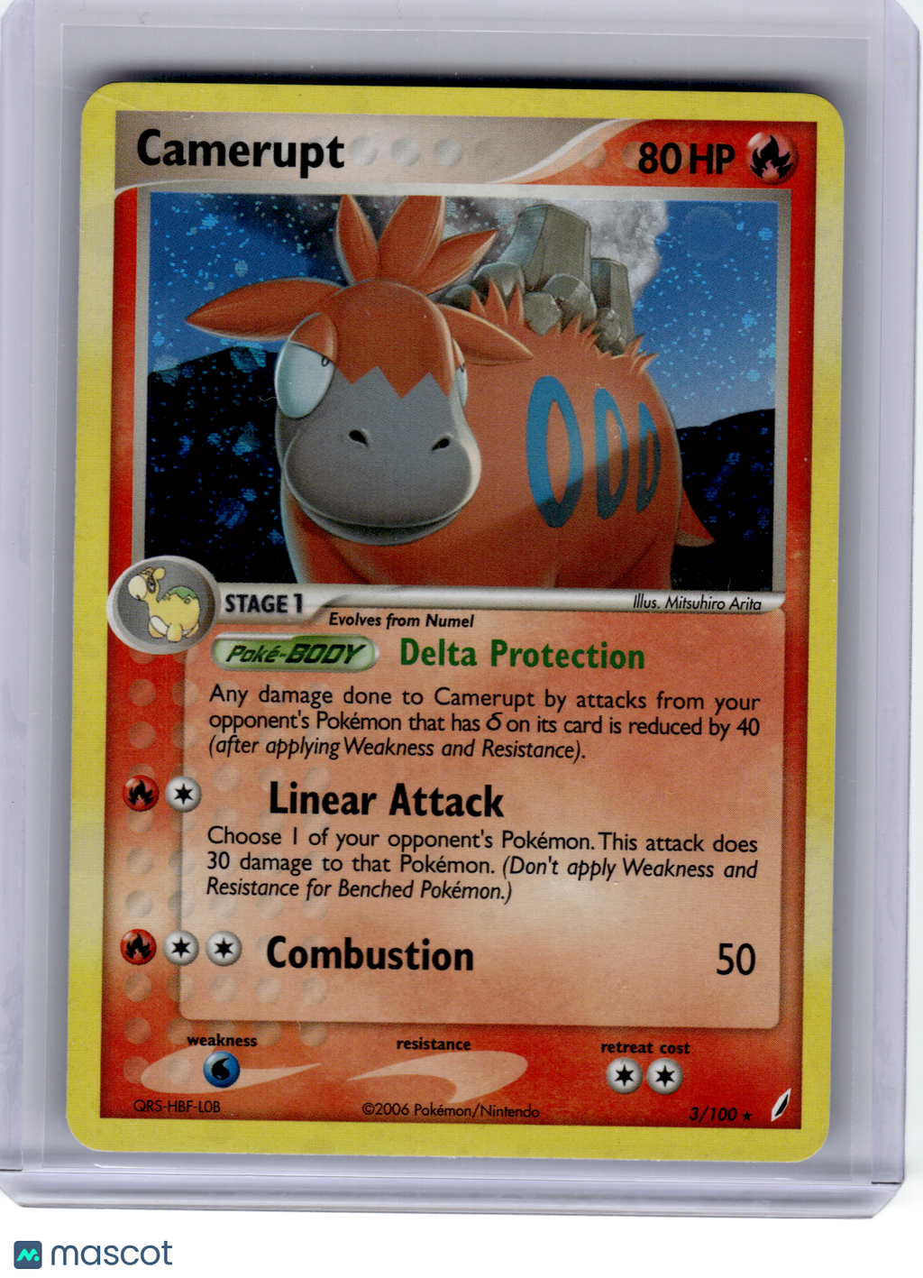 2006 Pokemon—Camerupt #3 EX Crystal Guardians—Rare Holo [Lightly Played]