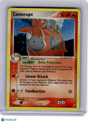 2006 Pokemon—Camerupt #3 EX Crystal Guardians—Rare Holo [Lightly Played]